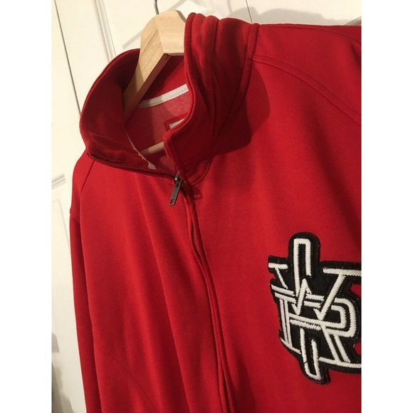 Vintage Rocawear Classic Mens Sz 2XL Full Zip Jacket‎ Windbreaker Red White - Picture 1 of 7